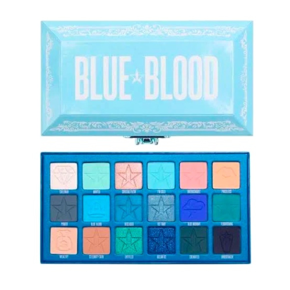 JEFFREE STAR -BLUE BLOOD EYESHADOW PALETTE -18 X 0.05 OZ -18 SHADES -NEW & BOXED